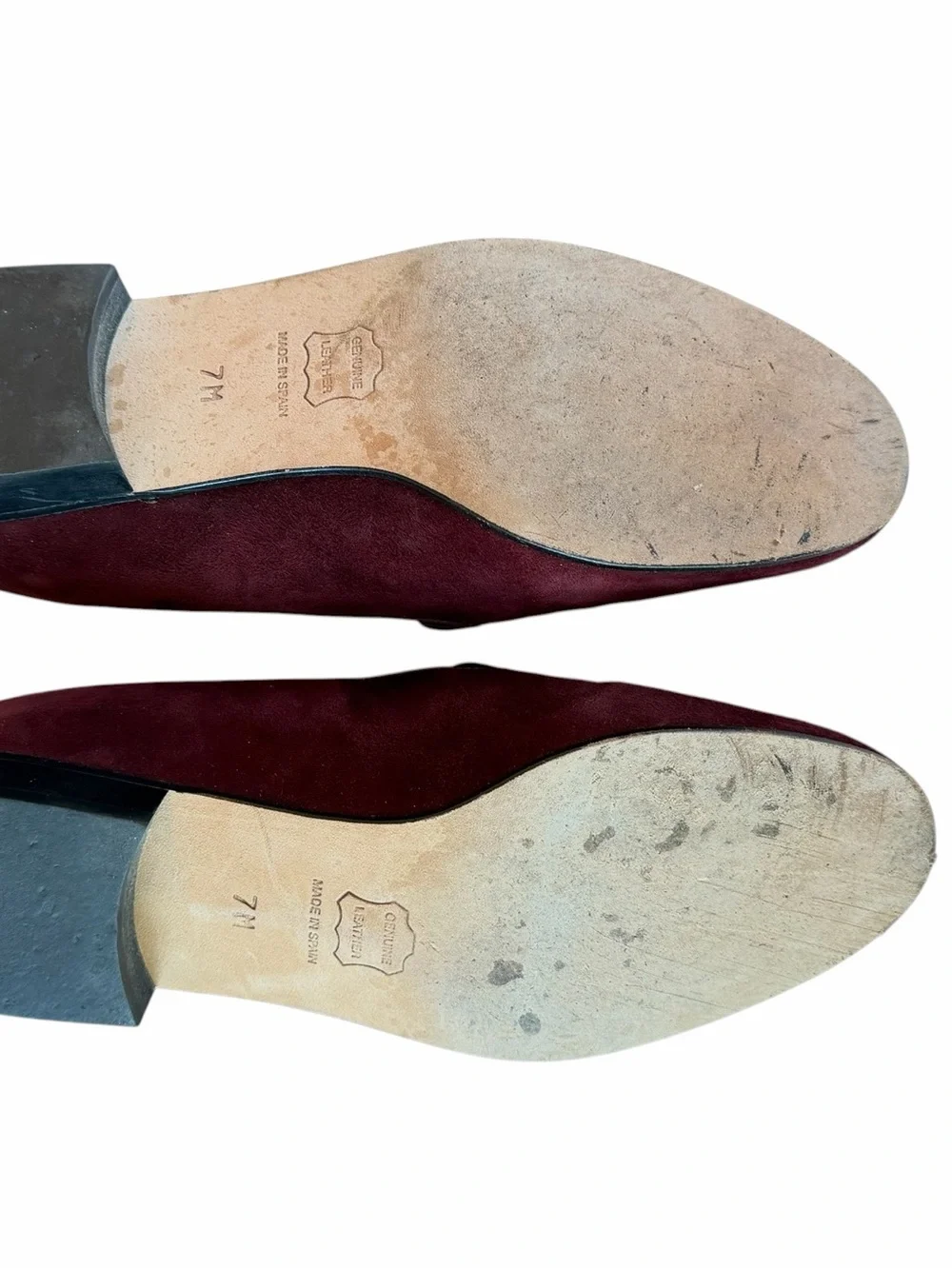 Talbots Burgundy Suede Smoking Loafers Made in Spain Leather Sole